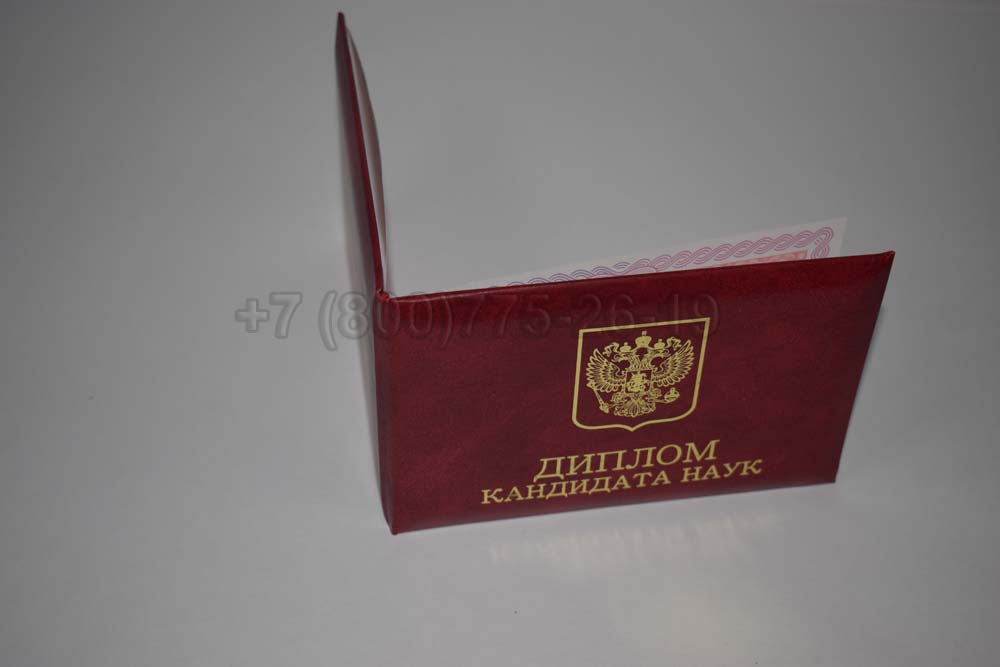 Диплом кандидата наук Гознак 2013-2016 год выпуска г.Челябинск